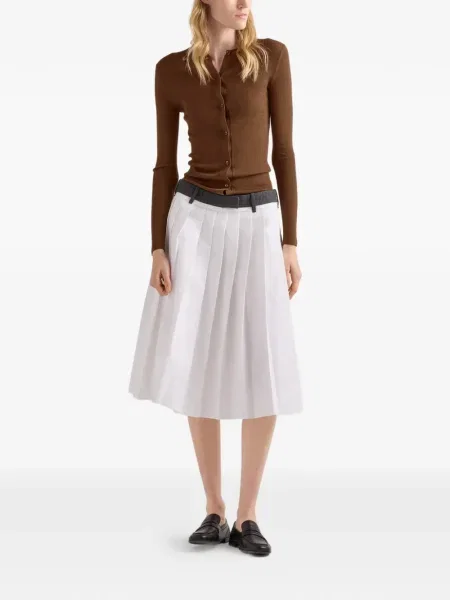 Cardigan Prada de lână maro