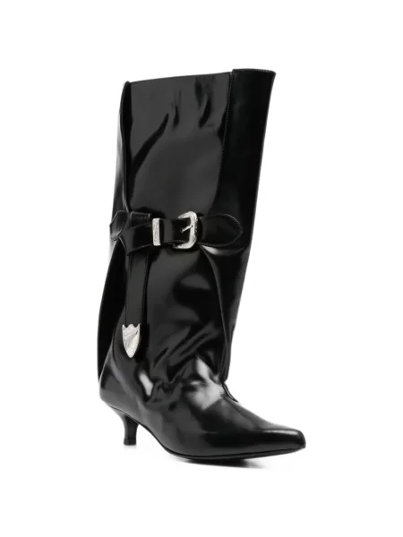 Botine Toga Pulla din piele cu cataramă negru