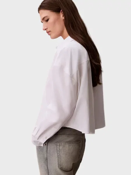 Рубашка Calvin Klein из поплина белая