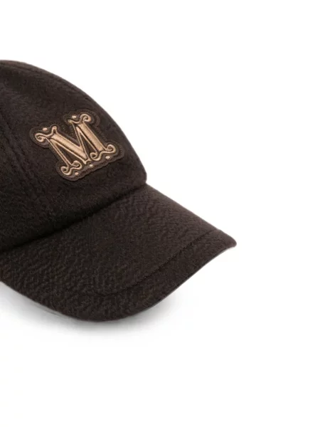 Κασκέτο Max Mara κασμίρ με αυτόγραφο καφέ