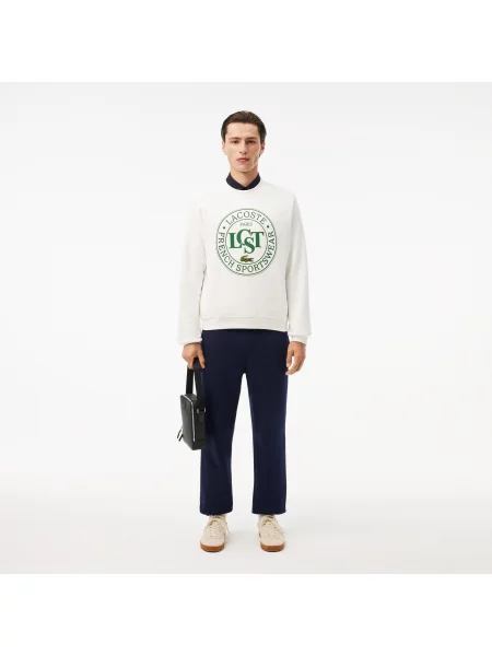 Кожаная сумка через плечо Lacoste черная