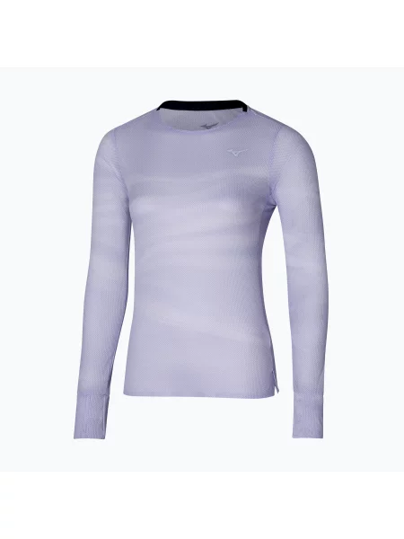 Longsleeve do biegania Mizuno Premium Aero Tee snow white/thistle biały