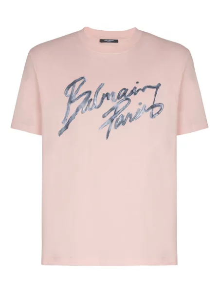 Tricou Balmain cu imagine roz