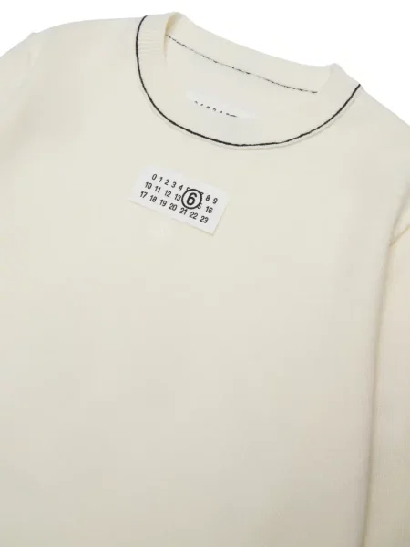 Пуловер Mm6 Maison Margiela бяло