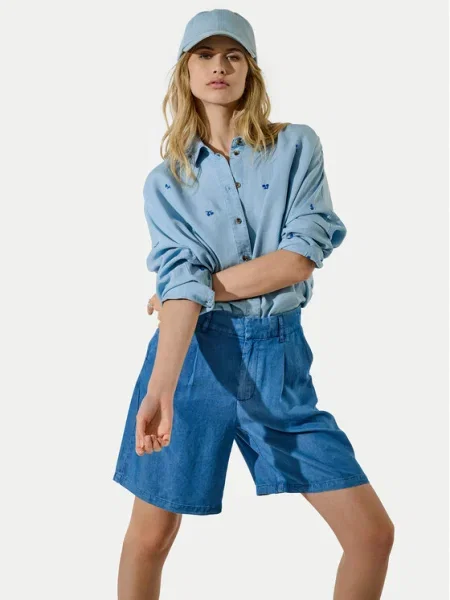 Pantaloni scurți din denim Only albastru