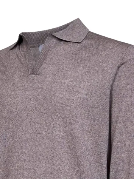 Lung tricou D4.0 de lână maro