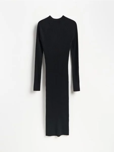 Reserved Rochie maxi din jerseu cu conținut ridicat de negru