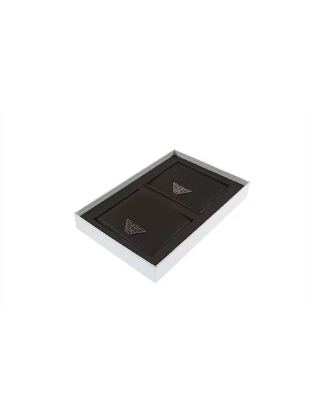 Portfel Emporio Armani skórzany czarny