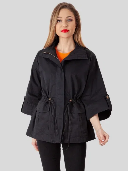 Szeroka szeroki rękaw kurtka Perso czarna