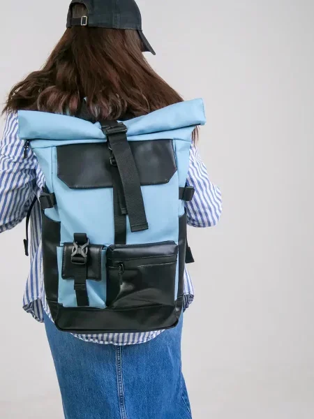 Кожаный рюкзак Tobeyou бирюзовый