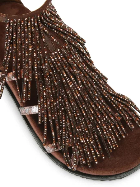 Босоножки Kurt Geiger London с бахромой без каблука
