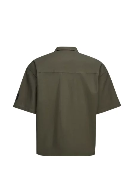 Cămașă de blugi Karl Lagerfeld Jeans cu autograf verde