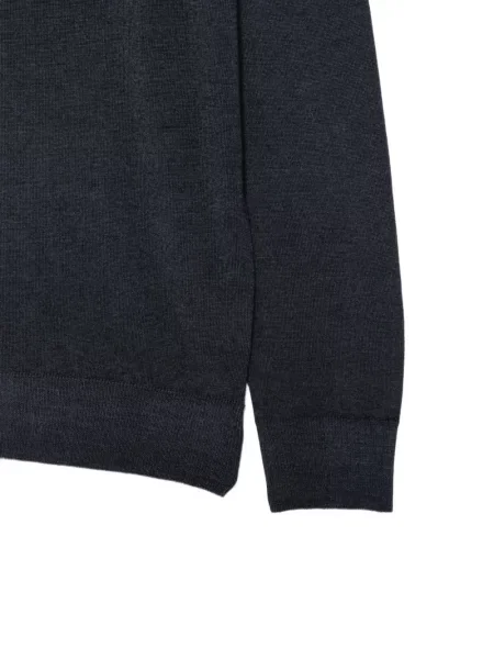 Πουλόβερ Piacenza Cashmere κασμίρ με στρογγυλή λαιμόκοψη μπλε