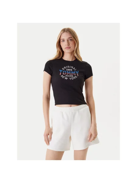 Tommy Jeans T-shirt crna