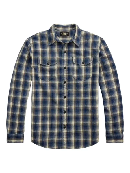 Kostkované kostkovaná košile Ralph Lauren Rrl modré