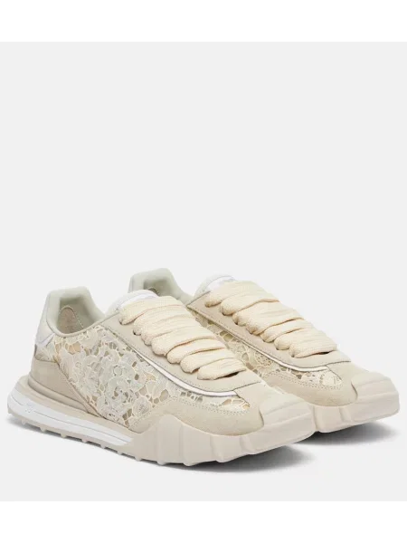 Sneakerși Dolce&gabbana din piele de căprioară bej