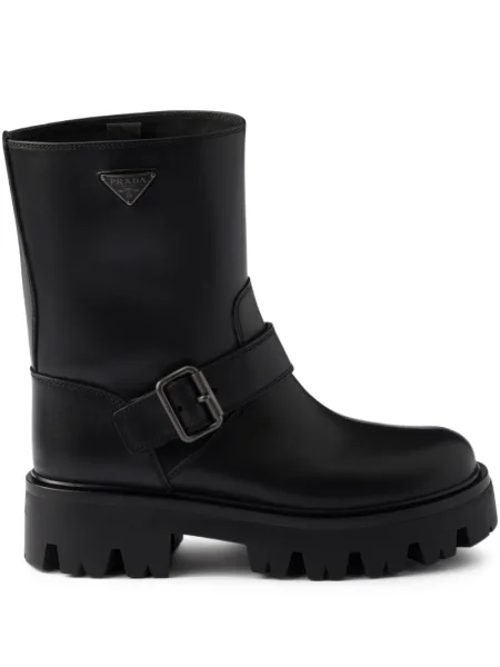 Botine Prada cu cataramă negru