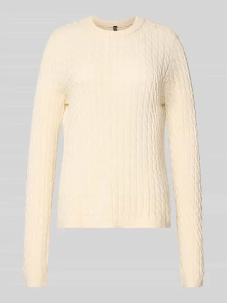 Sweter z dzianiny o kroju regular fit z mieszanki model ‘FIA’ Pieces