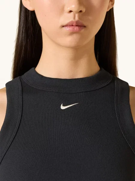 Pletený top Nike černý