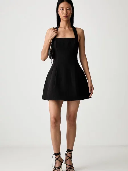 Bardot rochie evazată NEVELLE negru