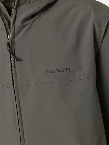 Geacă bomber Carhartt Wip cu glugă verde