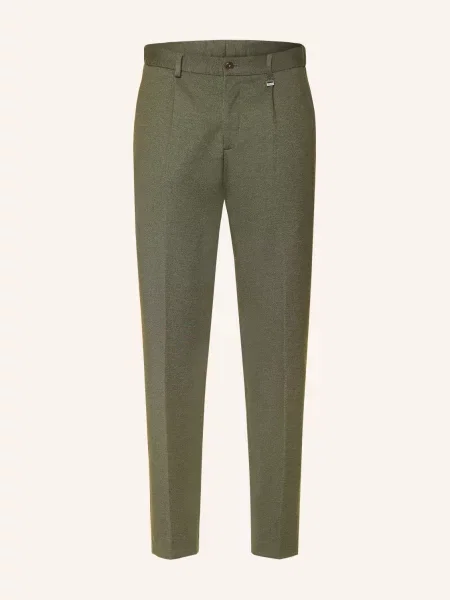 Paul Oblekové Kalhoty Střih Slim Fit olive olivový