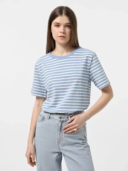 Футболка Braska бавовна/еластан синій