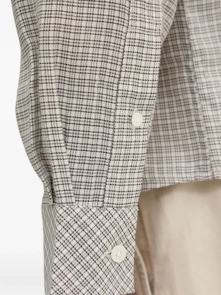 Cămașă Samsøe Samsøe în carouri lungă gri