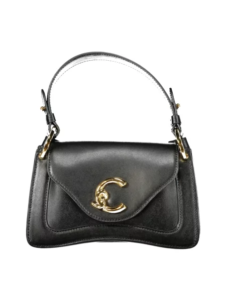 Torebka Coccinelle skórzana z kokardką czarna