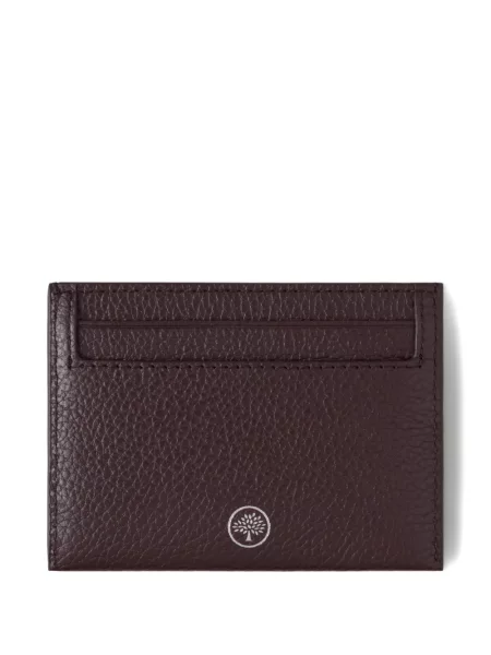 Кожено портмоне Mulberry с принт кафяво