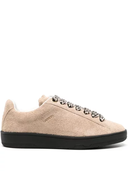 Sneakerși Lanvin din piele de căprioară maro