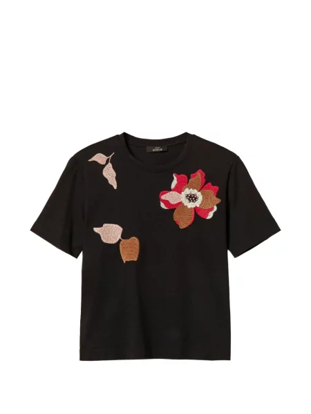 Tricou Twinset cu broderie negru