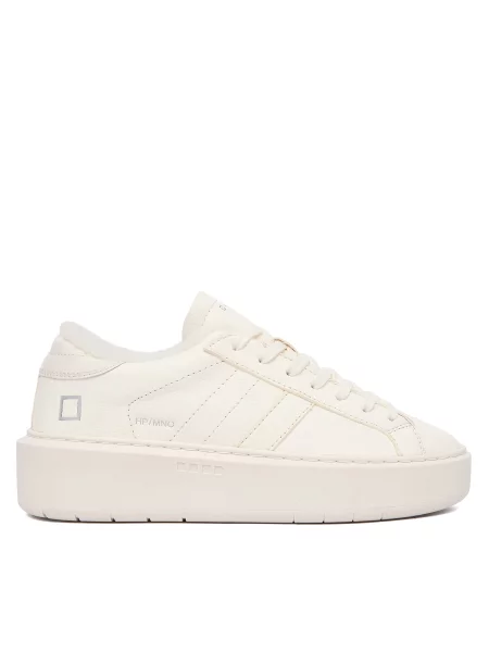 D.A.T.E. Tenisice Hill Low Fur Platform Écru