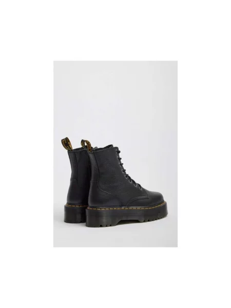 Botki Dr. Martens skórzane na platformie czarne