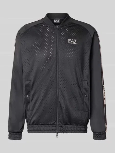 Kurtka treningowa z zamkiem błyskawicznym dwustronnym Ea7 Emporio Armani czarna