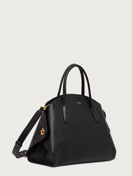 Coccinelle kabelka typu shopper dámska kožená čierna