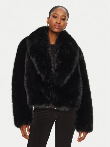 YES LONDON Кожено палто черен