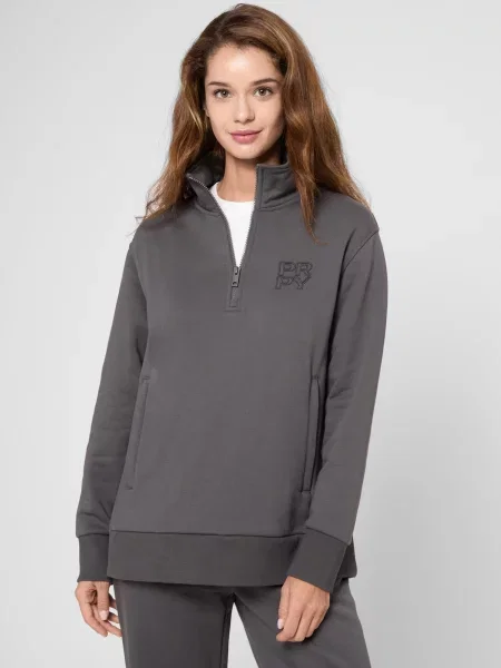 Кофта спортивна PRPY темно-сірий бавовна/поліестер сірий