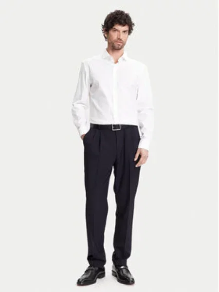 BOSS Kalhoty z materiálu C-Perin-DPL Tmavomodrá Tapered Fit