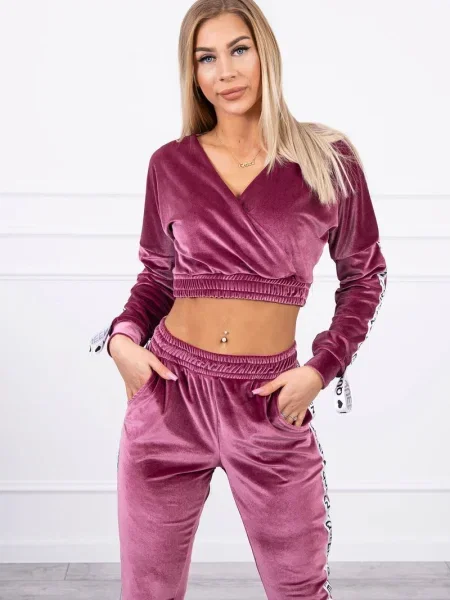 Trening Kesi din velur roz