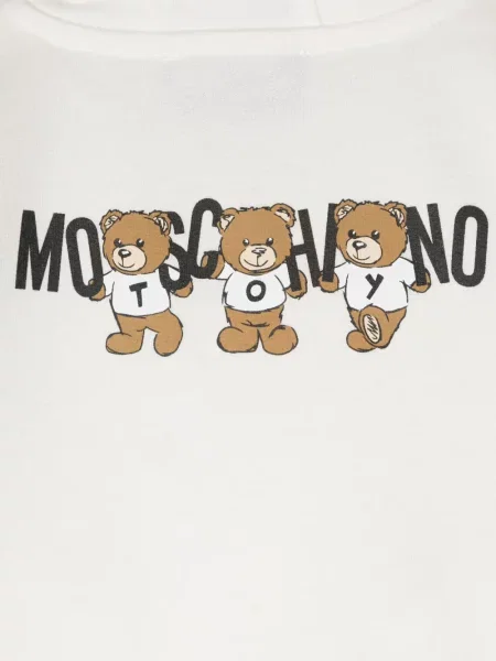 Bluza z kapturem dziecięca Moschino biała