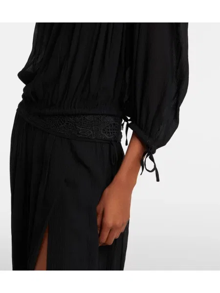 Bluză Isabel Marant de mătase negru