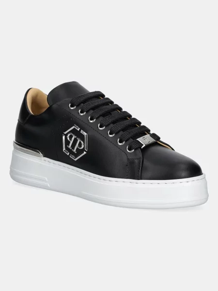 Philipp Plein sneakers din piele Nappa Lo-Top Hexagon femei 02 negru