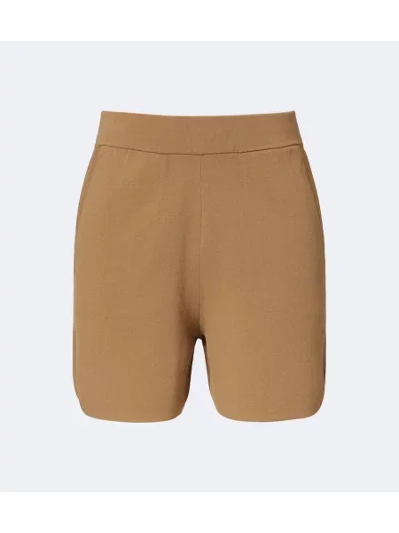 Pantaloni scurți Max Mara tricotate bej