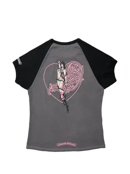 Тениска Chrome Hearts със сърца сиво
