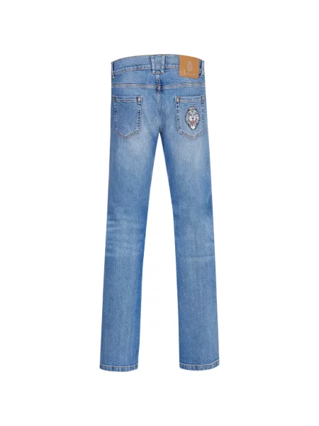 Blugi Billionaire cu broderie albastru