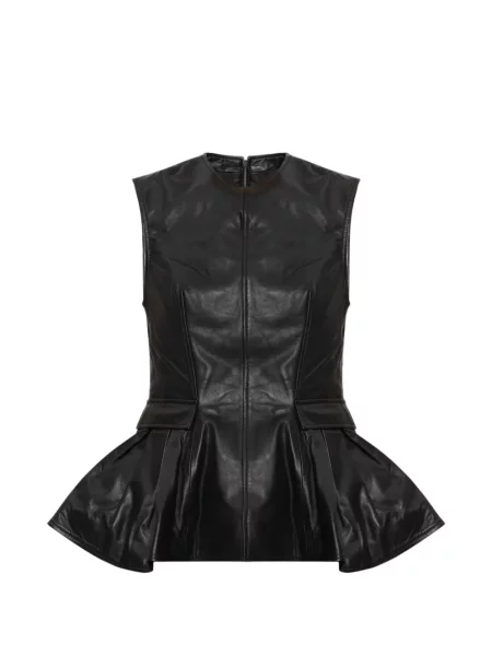 Top Rotate Birger Christensen din piele negru