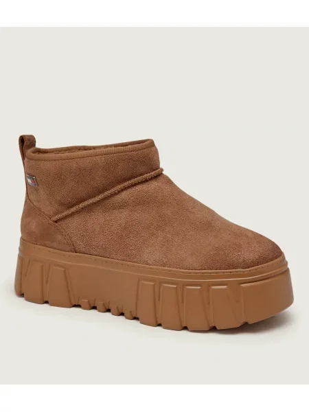 Tommy Jeans Bocanci | piele întoarsă bej