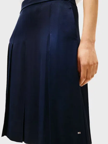Твілова плісирована спідниця Tommy Hilfiger синя