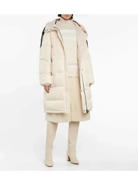 Kapucnis kabát Moncler fehér